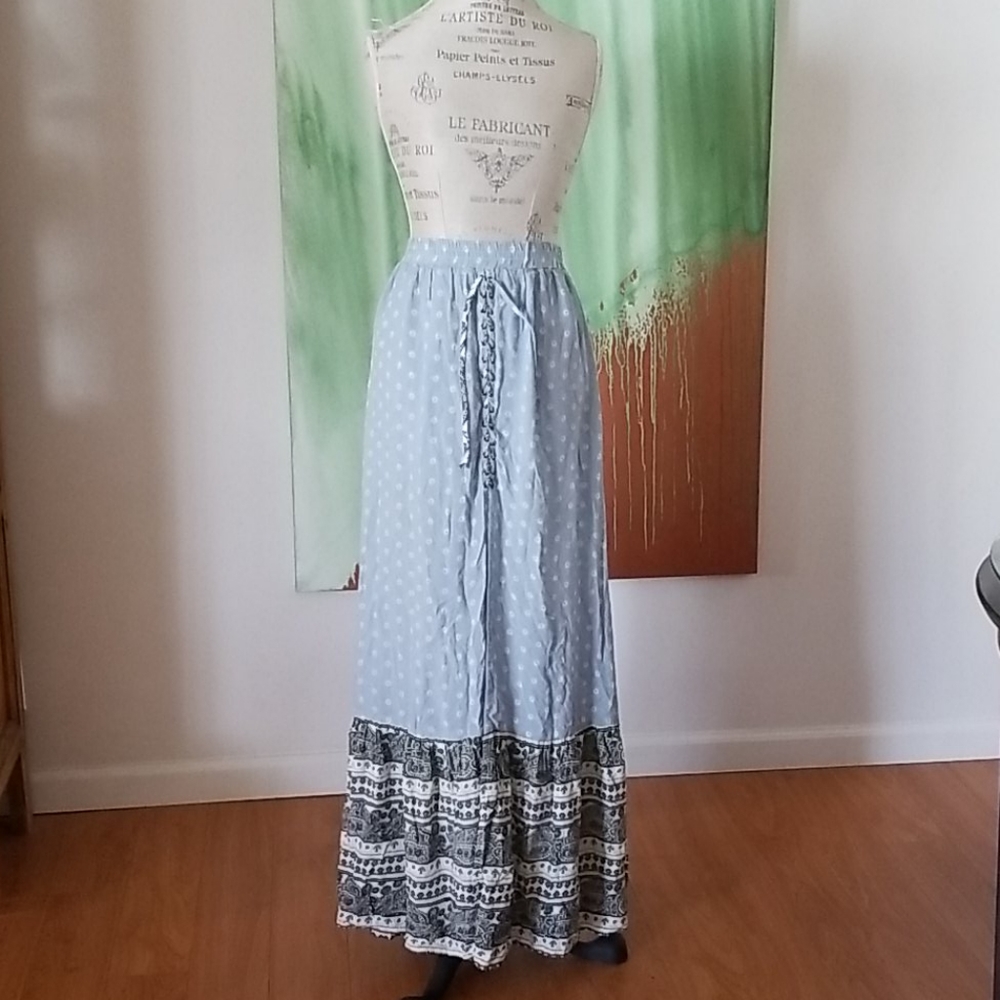 Light long blue skirt